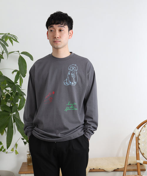 Flanders 長袖Tシャツ アダルトの着用イメージ