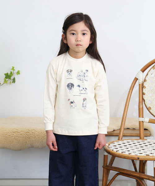 British Dogs 長袖Tシャツ キッズの着用イメージ