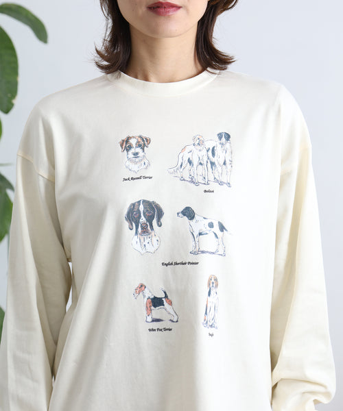 British Dogs 長袖Tシャツ アダルトの着用イメージ