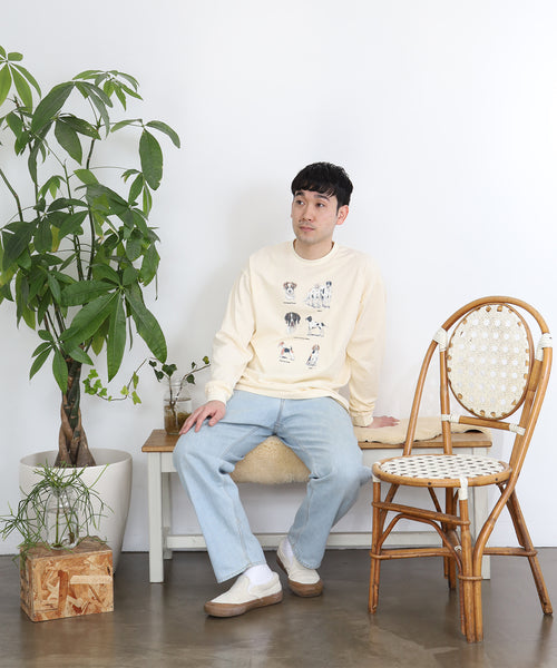 British Dogs 長袖Tシャツ アダルトの着用イメージ