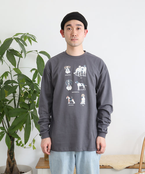 British Dogs 長袖Tシャツ アダルトの着用イメージ