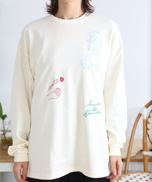 Flanders 長袖Tシャツ アダルトの着用イメージ