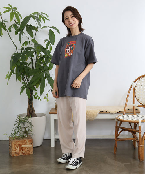 Brittany Spaniel 半袖Tシャツ アダルトの着用イメージ