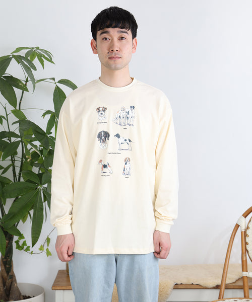 British Dogs 長袖Tシャツ アダルトの着用イメージ