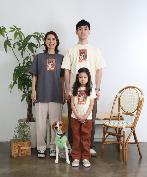 Brittany Spaniel 半袖Tシャツ キッズの着用イメージ