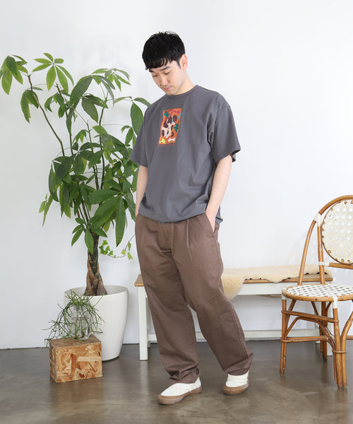 Brittany Spaniel 半袖Tシャツ アダルトの着用イメージ