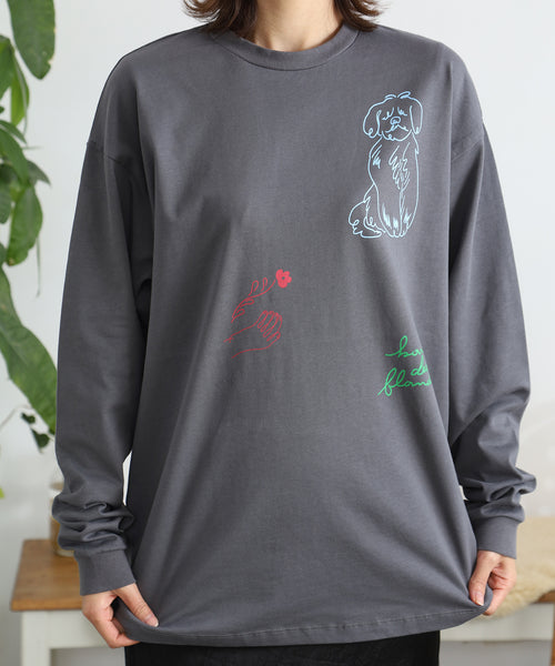 Flanders 長袖Tシャツ アダルトの着用イメージ