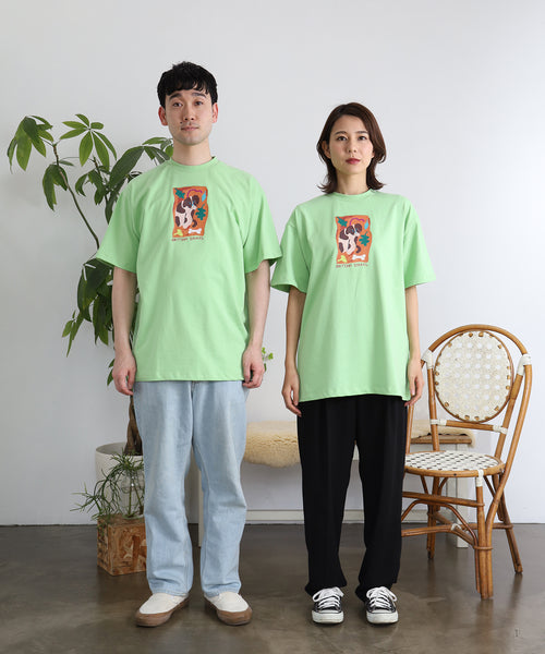Brittany Spaniel 半袖Tシャツ アダルトの着用イメージ