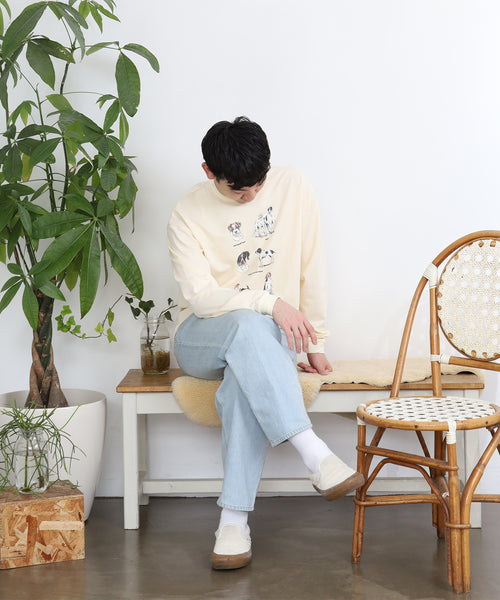 British Dogs 長袖Tシャツ アダルトの着用イメージ