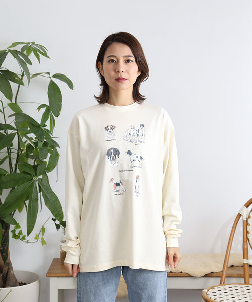 British Dogs 長袖Tシャツ アダルトの着用イメージ