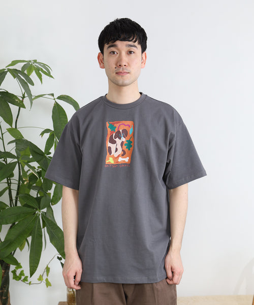 Brittany Spaniel 半袖Tシャツ アダルトの着用イメージ