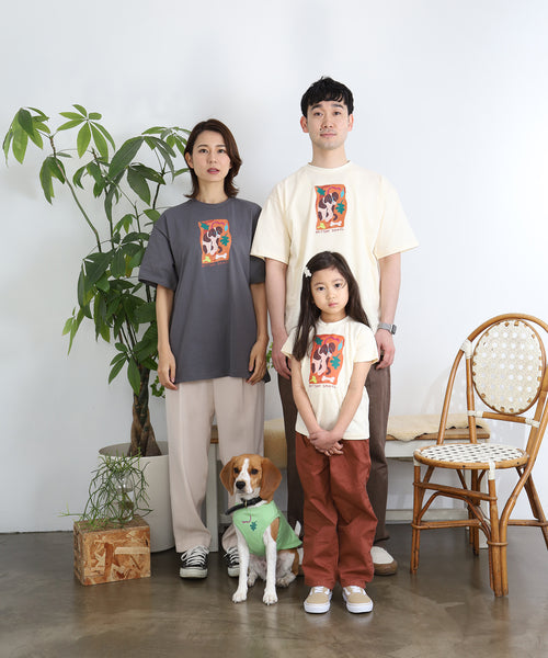 Brittany Spaniel 半袖Tシャツ アダルトの着用イメージ