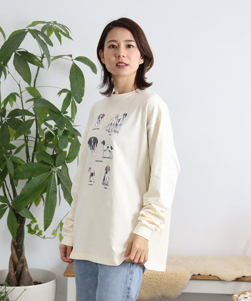 British Dogs 長袖Tシャツ アダルトの着用イメージ