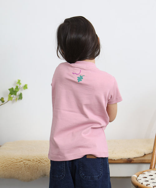 Brittany Spaniel 半袖Tシャツ キッズの着用イメージ