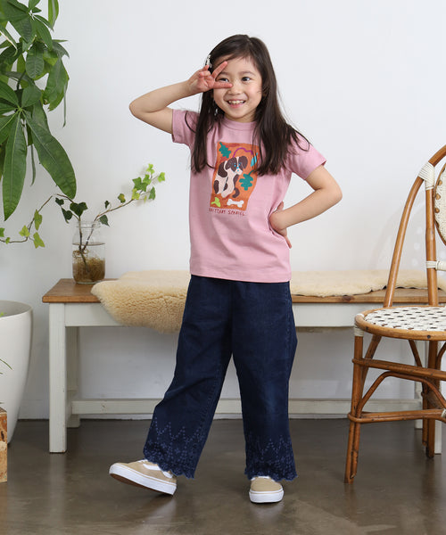 Brittany Spaniel Short Sleeve Tee For Kids（キッズ）