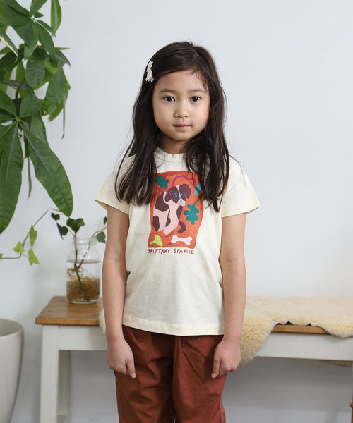 Brittany Spaniel Short Sleeve Tee For Kids（キッズ）