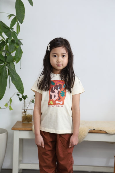 Brittany Spaniel Short Sleeve Tee For Kids（キッズ）