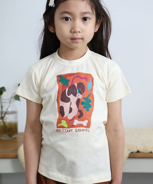 Brittany Spaniel Short Sleeve Tee For Kids（キッズ）