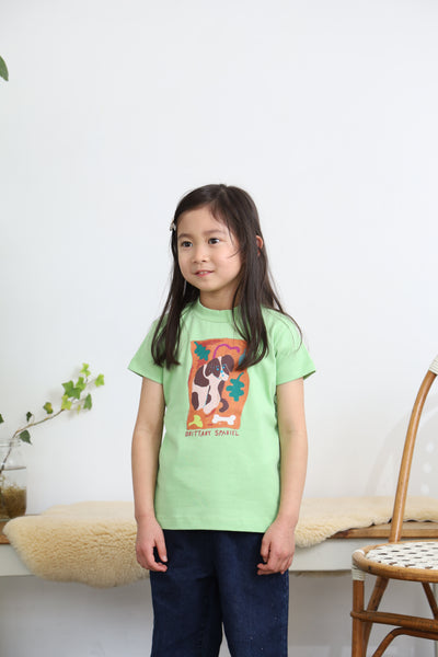 Brittany Spaniel Short Sleeve Tee For Kids（キッズ）