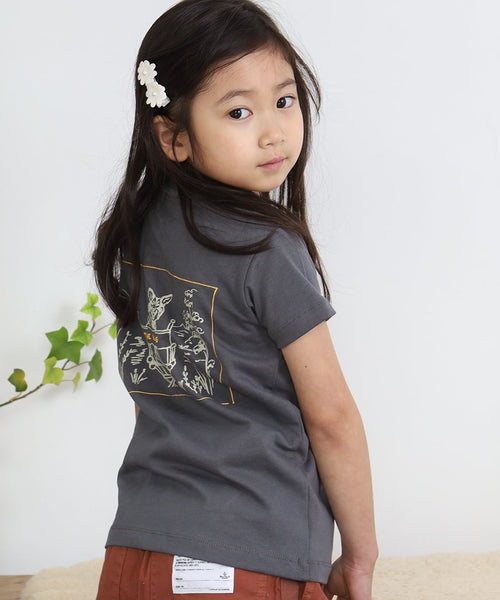 RinTinTin 半袖Tシャツ キッズ スミクロを着用した女の子