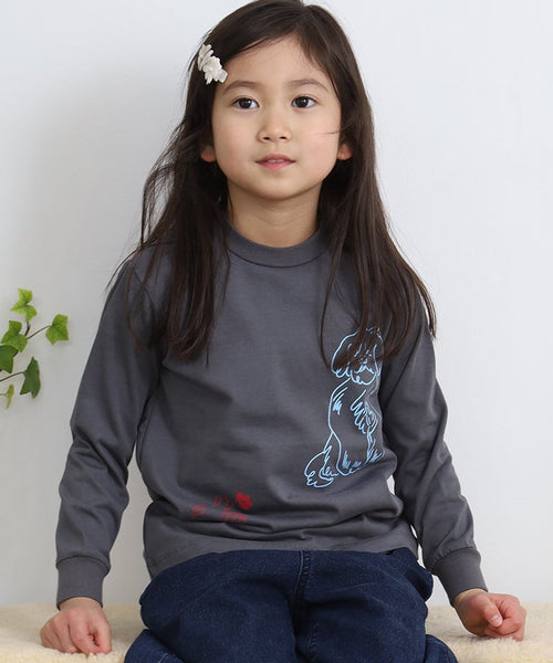 Flanders 長袖Tシャツ キッズ スミクロを着用した女の子