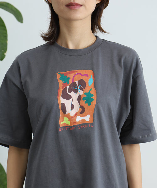 布列塔尼猎犬短袖T恤（成人-男女通用）